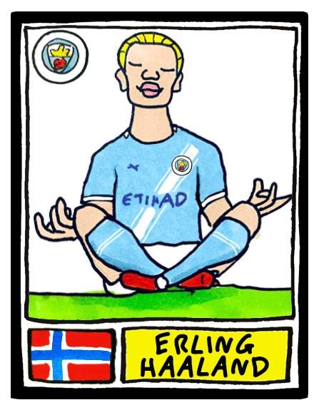 Man City 25/26 - No Score Draws Pep 25/26 Edition - A3 Print Of 24 Wonky No Score Draws Panini-style Doodles Of Guardiola's Manchester City