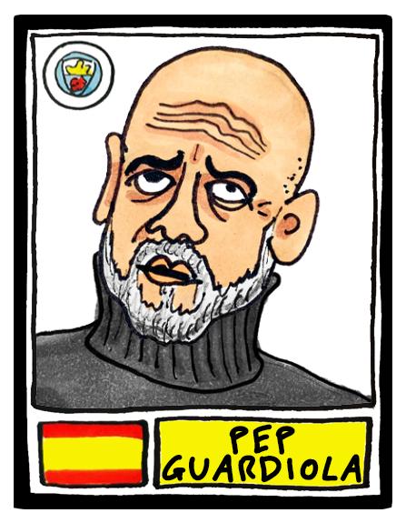 Man City 25/26 - No Score Draws Pep 25/26 Edition - A3 Print Of 24 Wonky No Score Draws Panini-style Doodles Of Guardiola's Manchester City