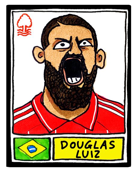 Nottingham Forest Vol 6 - No Score Draw City Ground 25/26 Edition - A3 print of 27 Wonky Hand-Drawn Panini-doodles of NFFC's 25/26 Squad