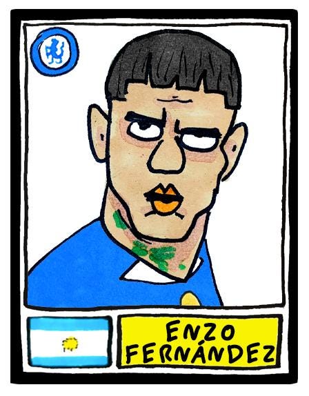 Chelsea 25/26 - No Score Draws Stamford Bridge 25/26 Edition - A3 Print Of 28 Wonky No Score Draws Panini-style Doodles Of Maresca's CFC