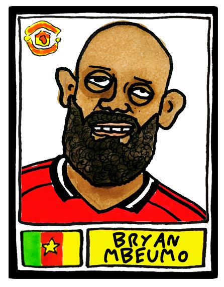 Man Utd 25/26 - No Score Draws Red Devils 25/26 Edition - A3 Print Of 24 Wonky No Score Draws Panini-Doodles Of Amorim's Manchester United