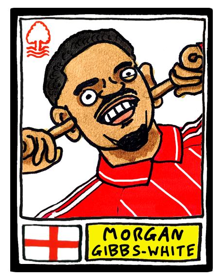 Nottingham Forest Vol 6 - No Score Draw City Ground 25/26 Edition - A3 print of 27 Wonky Hand-Drawn Panini-doodles of NFFC's 25/26 Squad