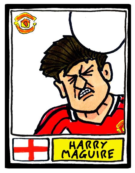 Man Utd 25/26 - No Score Draws Red Devils 25/26 Edition - A3 Print Of 24 Wonky No Score Draws Panini-Doodles Of Amorim's Manchester United