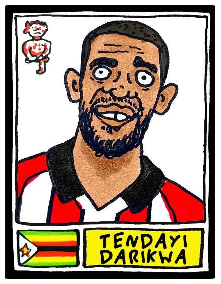 Lincoln City Vol 2 - No Score Draws Imps Going Up Edition - A3 print of 24 Wonky Panini-Style No Score Draws Doodles Of LCFC's 25/26 Side