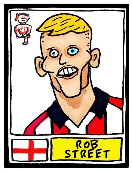 Lincoln City Vol 2 - No Score Draws Imps Going Up Edition - A3 print of 24 Wonky Panini-Style No Score Draws Doodles Of LCFC's 25/26 Side