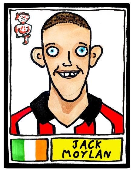 Lincoln City Vol 2 - No Score Draws Imps Going Up Edition - A3 print of 24 Wonky Panini-Style No Score Draws Doodles Of LCFC's 25/26 Side