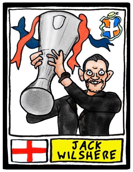 Luton Town Vol 4 - No Score Draws 'El Hattico' Edition - A3 print of 26 Wonky Panini-style Doodles of LTFC's 25/26 Wembley Winners