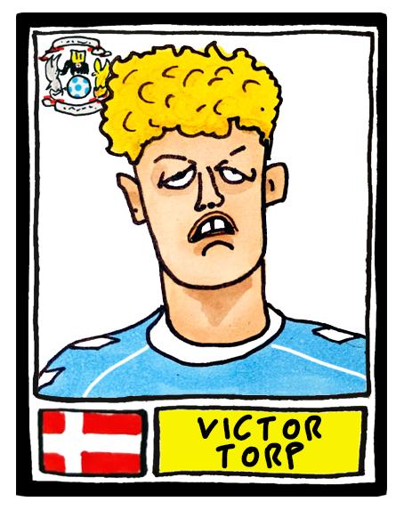 Coventry City Vol 2 - No Score Draws Sky Blues Going Up Edition - A3 print of 24 Wonky Panini-Style Doodles Of CCFC's Promotion-Winning Side