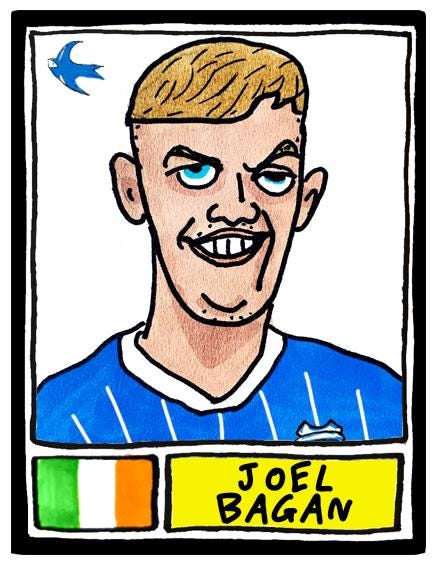 Cardiff City Vol 2 - No Score Draws Bluebirds Going Up Edition - A3 print of 24 Wonky Panini-Style Doodles Of CCFC's Promotion-Winning Side