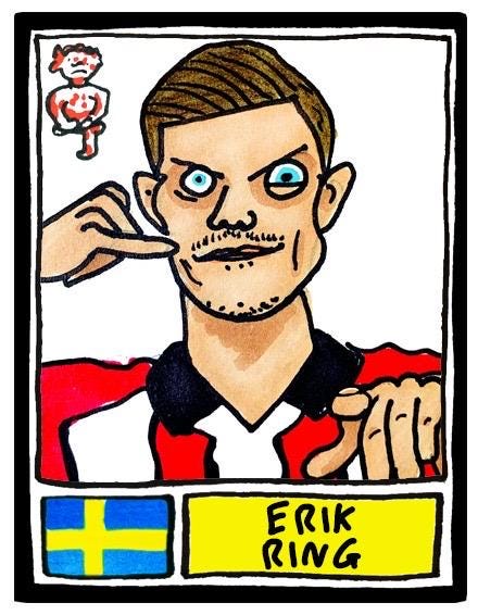 Lincoln City Vol 2 - No Score Draws Imps Going Up Edition - A3 print of 24 Wonky Panini-Style No Score Draws Doodles Of LCFC's 25/26 Side