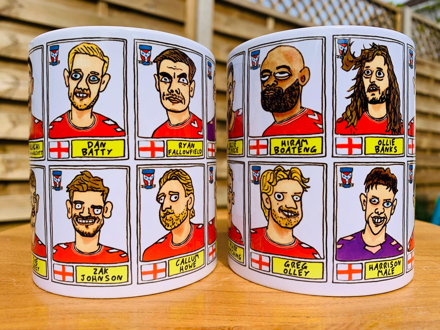 York City Vol 2 - No Score Draws Minstermen Going Up Mug Set - Set of TWO DIFFERENT 11oz Mugs with Wonky Panini-Doodles of YCFC's 25/26 Side