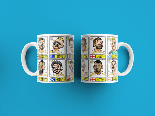 MK Dons - Dons Going Up No Score Draws Mug Set - Set of Two DIFFERENT 11oz Ceramic Mugs with Wonky Doodles Of MKDFC 25/26 Promotion-Winners