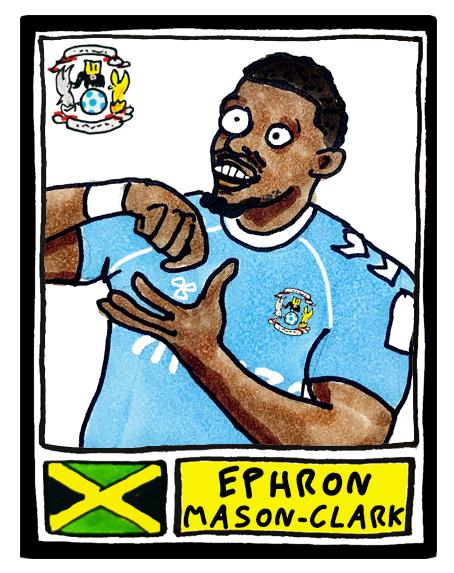 Coventry City Vol 2 - No Score Draws Sky Blues Going Up Edition - A3 print of 24 Wonky Panini-Style Doodles Of CCFC's Promotion-Winning Side