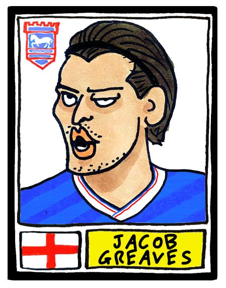 Ipswich Town Vol 4 - No Score Draws Town Going Up Edition - A3 print of 24 Wonky Panini-Style Doodles Of ITFC's 25/26 Promotion-Winning Side