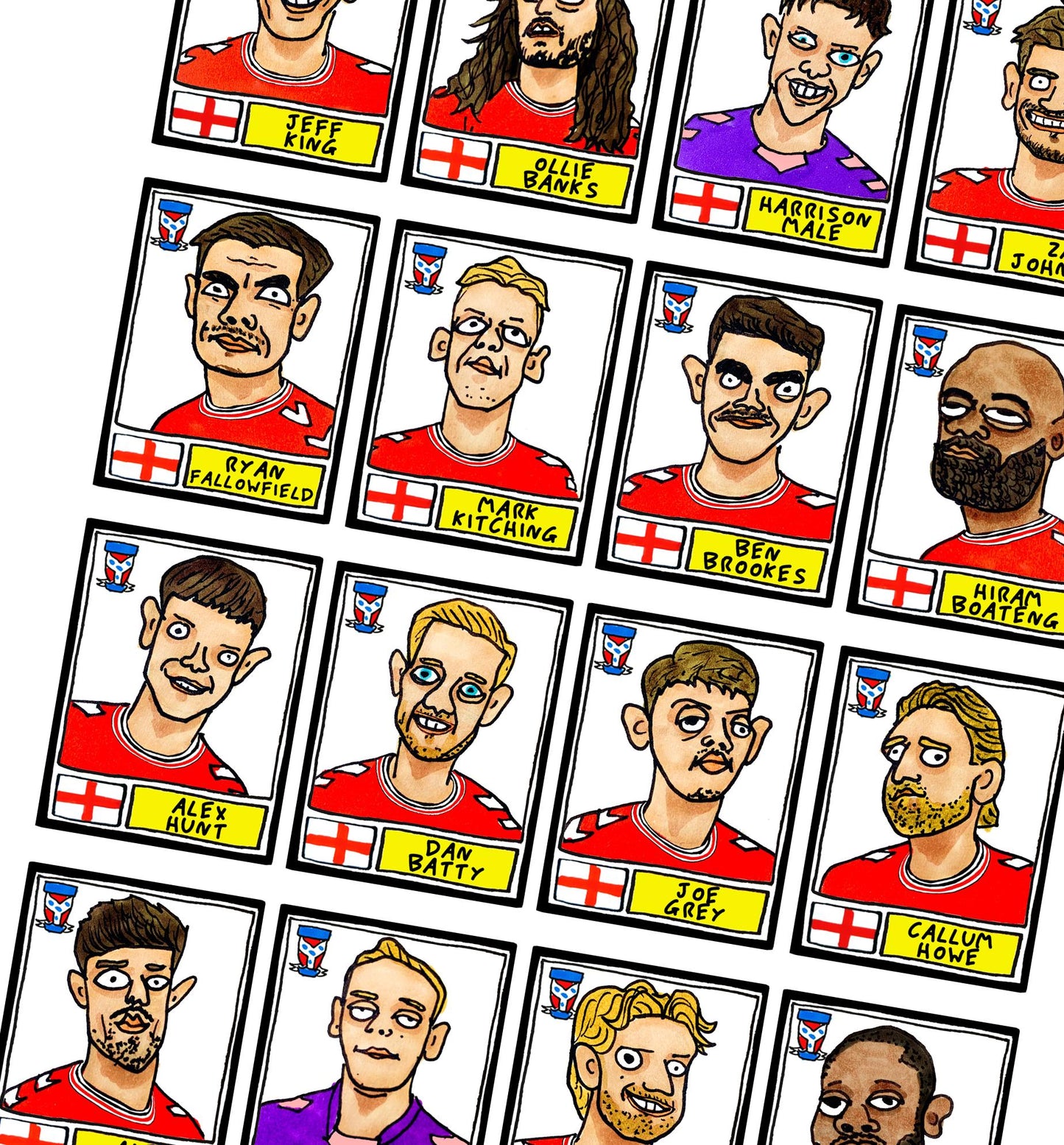 York City Vol 2 - No Score Draws Minstermen Going Up Edition - A3 print of 24 hand-drawn wonky doodles of YCFC's 25/26 Promotion Winners