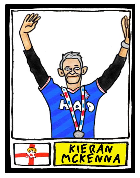 Ipswich Town Vol 4 - No Score Draws Town Going Up Edition - A3 print of 24 Wonky Panini-Style Doodles Of ITFC's 25/26 Promotion-Winning Side