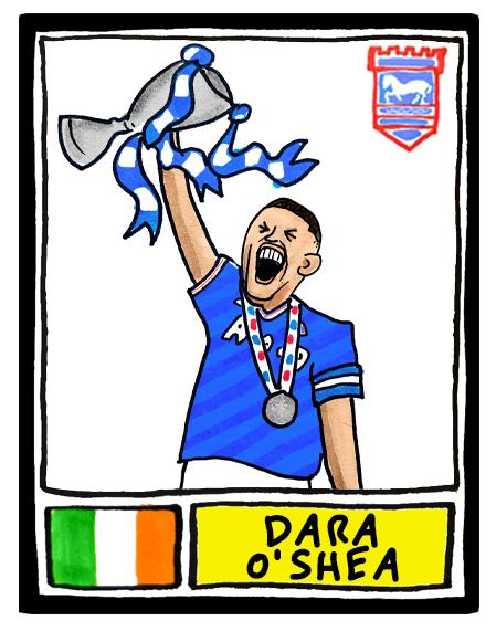 Ipswich Town Vol 4 - No Score Draws Town Going Up Edition - A3 print of 24 Wonky Panini-Style Doodles Of ITFC's 25/26 Promotion-Winning Side