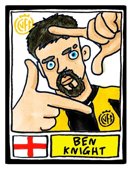 Cambridge Utd Vol 2 - No Score Draws U's Going Up Edition - A3 print of 24 Wonky Panini-Style Doodles Of CUFC's 25/26 Promotion-Winning Side