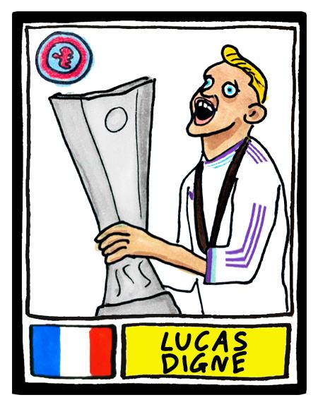 Aston Villa Europa League CHAMPIONS - No Score Draws Istanbul '26 Edition - A3 print of 26 hand-drawn wonky Panini-doodles of AVFC 25/26