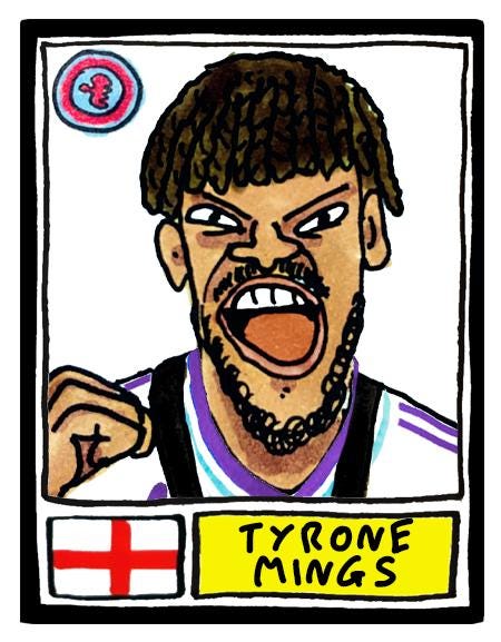 Aston Villa Europa League CHAMPIONS - No Score Draws Istanbul '26 Edition - A3 print of 26 hand-drawn wonky Panini-doodles of AVFC 25/26