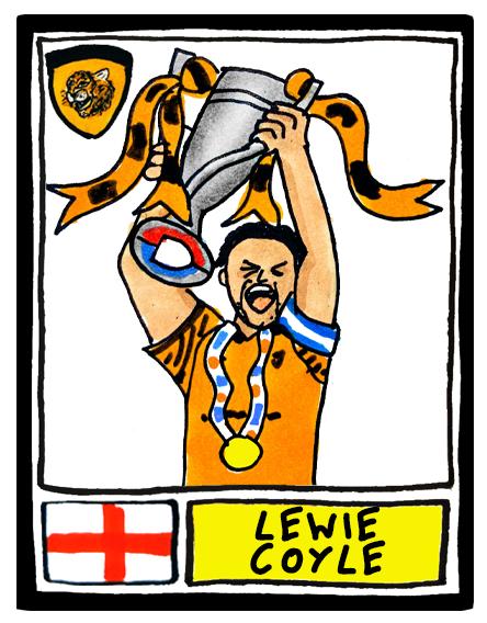 Hull City Vol 3 - No Score Draws Tigers 25/26 Edition - A3 print of 25 Wonky Panini-style football doodles of HCAFC's Promotion-Winning Side