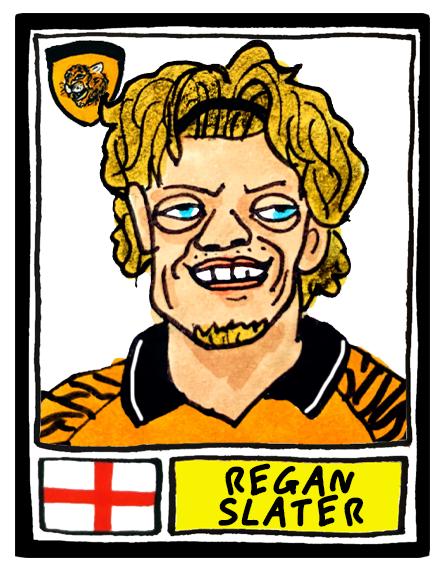 Hull City Vol 3 - No Score Draws Tigers 25/26 Edition - A3 print of 25 Wonky Panini-style football doodles of HCAFC's Promotion-Winning Side