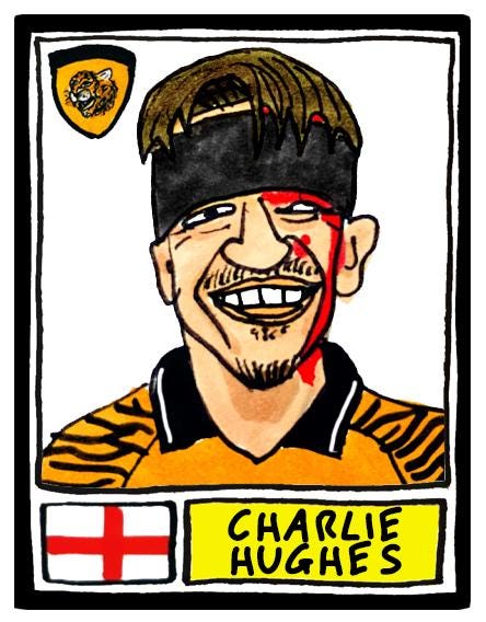 Hull City Vol 3 - No Score Draws Tigers 25/26 Edition - A3 print of 25 Wonky Panini-style football doodles of HCAFC's Promotion-Winning Side
