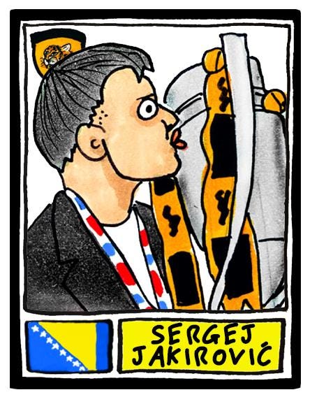 Hull City Vol 3 - No Score Draws Tigers 25/26 Edition - A3 print of 25 Wonky Panini-style football doodles of HCAFC's Promotion-Winning Side