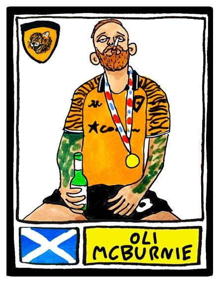 Hull City Vol 3 - No Score Draws Tigers 25/26 Edition - A3 print of 25 Wonky Panini-style football doodles of HCAFC's Promotion-Winning Side