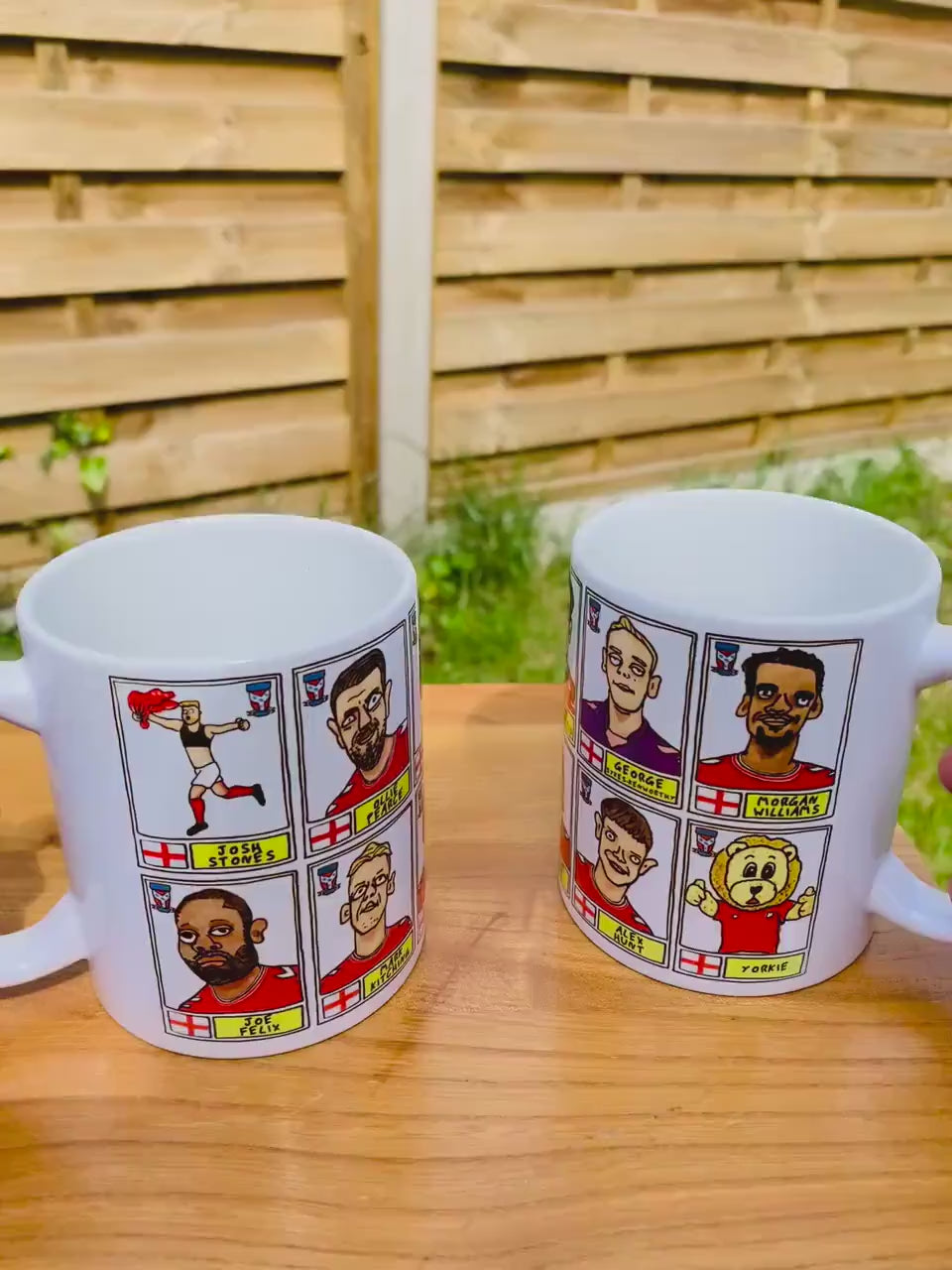York City Vol 2 - No Score Draws Minstermen Going Up Mug Set - Set of TWO DIFFERENT 11oz Mugs with Wonky Panini-Doodles of YCFC's 25/26 Side