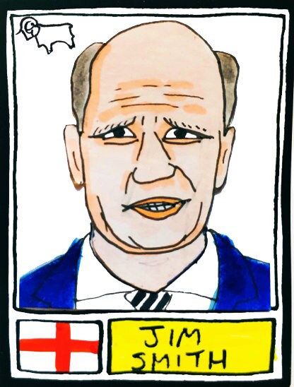 Derby County Vol 2 - No Score Draws Rams Edition - A3 print of 36 hand-drawn Panini-sticker-style Derby County icons from down the years