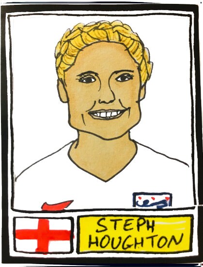 Women's World Cup 2019 - No Score Draws France 2019 Edition - A3 print of 36 hand-drawn Panini-style WWC2019 Cheapskate football stickers