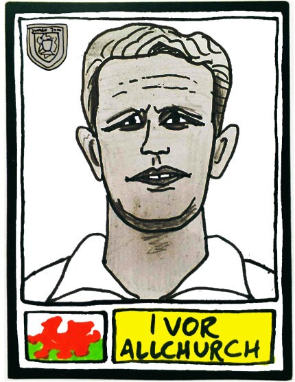 Swansea City - No Score Draws Swans Edition - A3 print of 36 hand-drawn Panini-style football sticker legends - Cheapskate football art