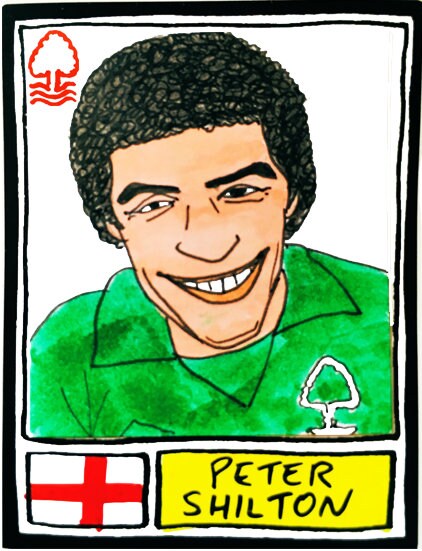 Nottingham Forest Vol 1 - No Score Draws Miracle Men Edition - A3 print of 23 hand-drawn Panini-sticker-style Forest icons from 1977-1980