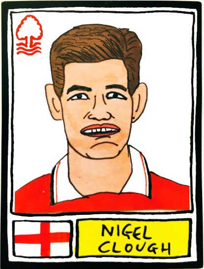 Nottingham Forest Vol 2 - No Score Draws Forest Edition - A3 print of 36 hand-drawn Panini-style NFFC Icons - Cheapskate football art