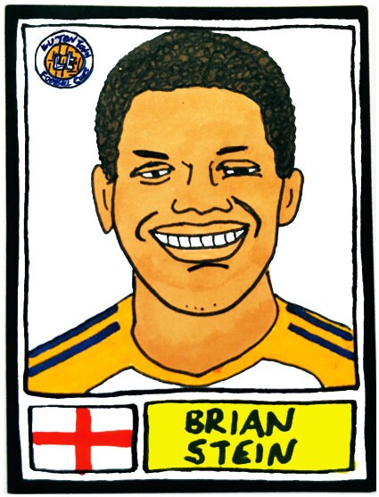 Luton Town - No Score Draws Hatters Edition - A3 print of 36 hand-drawn Panini-sticker-style Luton Town icons - Cheapskate football art