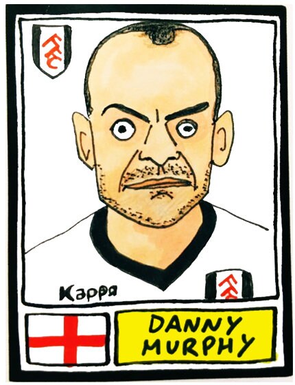 Fulham Volume 1 - No Score Draws Cottagers Edition - A3 print of 36 hand-drawn Panini-sticker-style Fulham icons - Cheapskate football art