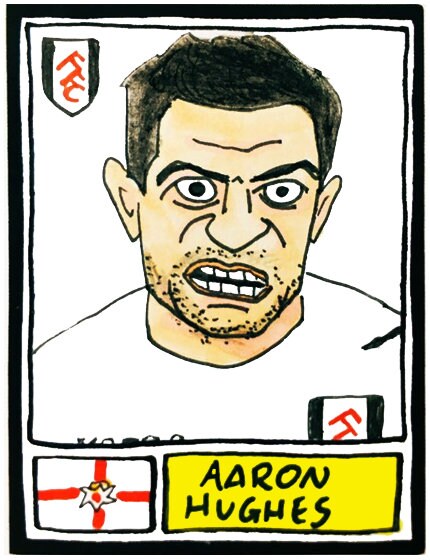 Fulham Volume 1 - No Score Draws Cottagers Edition - A3 print of 36 hand-drawn Panini-sticker-style Fulham icons - Cheapskate football art