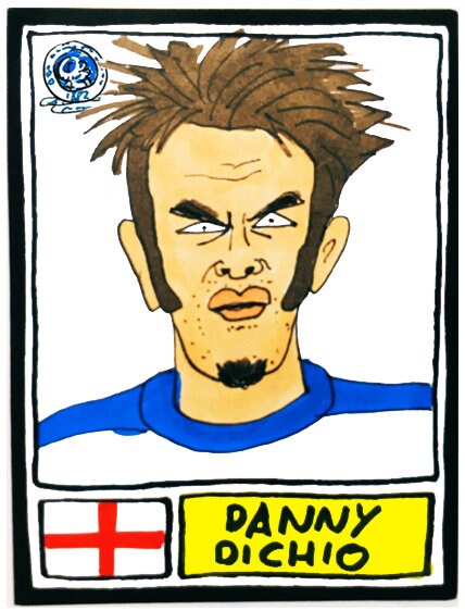 Queens Park Rangers - No Score Draws Loftus Road Edition - A3 print of 36 hand-drawn Panini-style QPR legends - Cheapskate football art