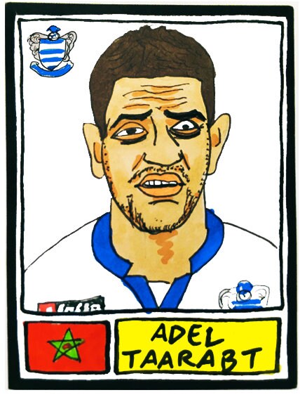 Queens Park Rangers - No Score Draws Loftus Road Edition - A3 print of 36 hand-drawn Panini-style QPR legends - Cheapskate football art