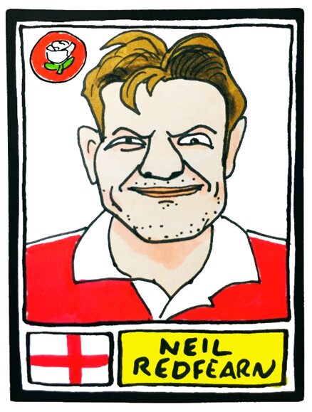 Barnsley - No Score Draws Tykes Edition - A3 print of 36 hand-drawn Panini-sticker-style Barnsley icons - Cheapskate football art