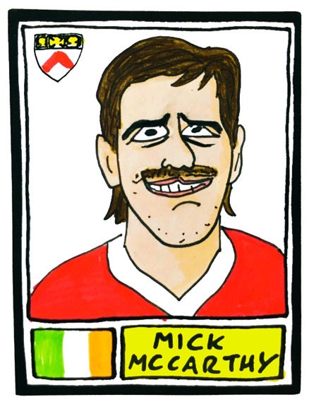 Barnsley - No Score Draws Tykes Edition - A3 print of 36 hand-drawn Panini-sticker-style Barnsley icons - Cheapskate football art