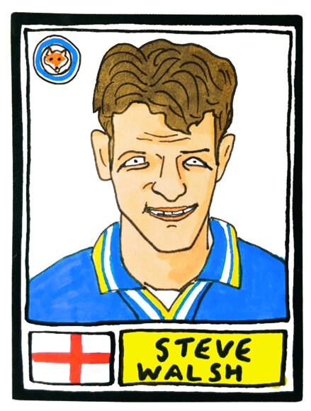 Leicester City Volume 2 - No Score Draws Foxes Edition - A3 print of 36 Panini-style football sticker legends - Cheapskate football art