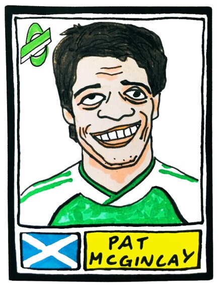 Hibs - No Score Draws Hibees Edition - A3 print of 36 hand-drawn Panini-style Hibernian football legends - Cheapskate football art