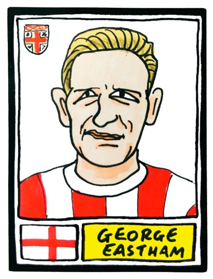 Stoke City Vol 2 - No Score Draws Wembley '72 Edition - A3 print of 18 hand-drawn Panini-style SCFC Icons - 1972 League Cup Winners