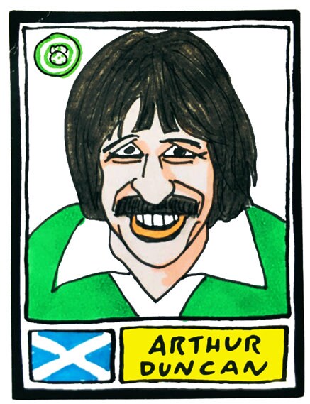 Hibs - No Score Draws Hibees Edition - A3 print of 36 hand-drawn Panini-style Hibernian football legends - Cheapskate football art