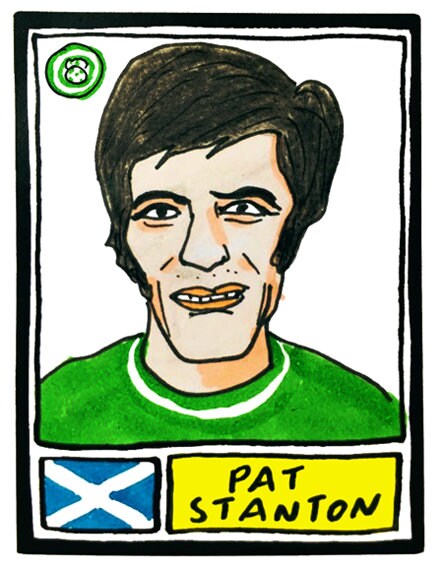 Hibs - No Score Draws Hibees Edition - A3 print of 36 hand-drawn Panini-style Hibernian football legends - Cheapskate football art