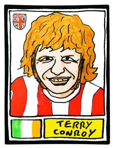 Stoke City Vol 2 - No Score Draws Wembley '72 Edition - A3 print of 18 hand-drawn Panini-style SCFC Icons - 1972 League Cup Winners