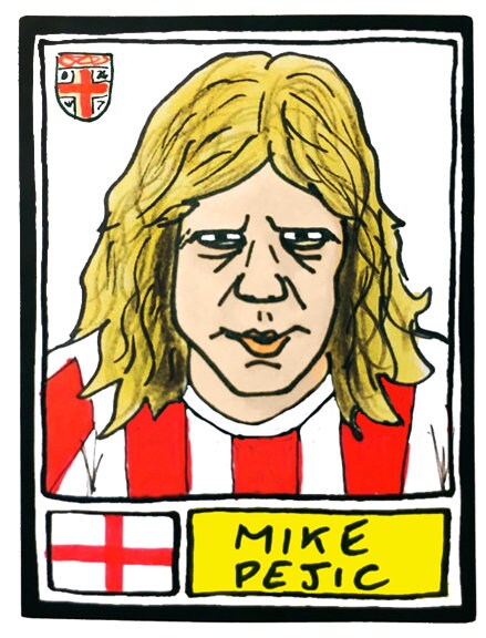 Stoke City Vol 2 - No Score Draws Wembley '72 Edition - A3 print of 18 hand-drawn Panini-style SCFC Icons - 1972 League Cup Winners