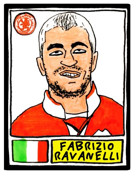 Middlesbrough - No Score Draws Boro Edition - A3 print of 36 hand-drawn Panini-style football sticker legends - Cheapskate football art